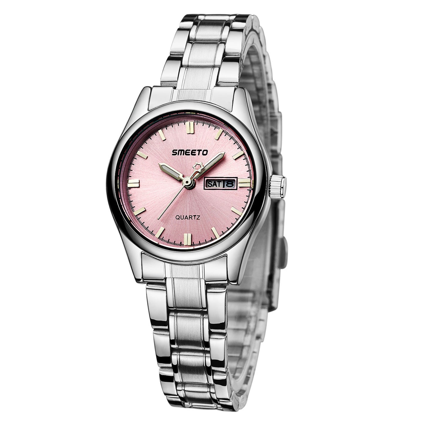 Smeeto stainless steel steel strap ladies watch