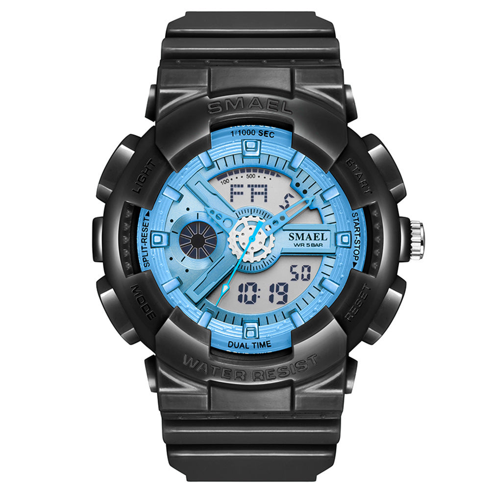 Fashion Sports Waterproof Dual Display Couple Watch Multi-function