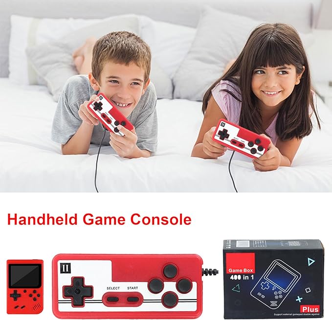 Handheld Game Console, Tiny Tendo 400 Games, Portable Retro Video Game Console, Tinytendo Handheld Console, 400 In 1 Game Console With Game Controller, Support 2 Players Play On TV