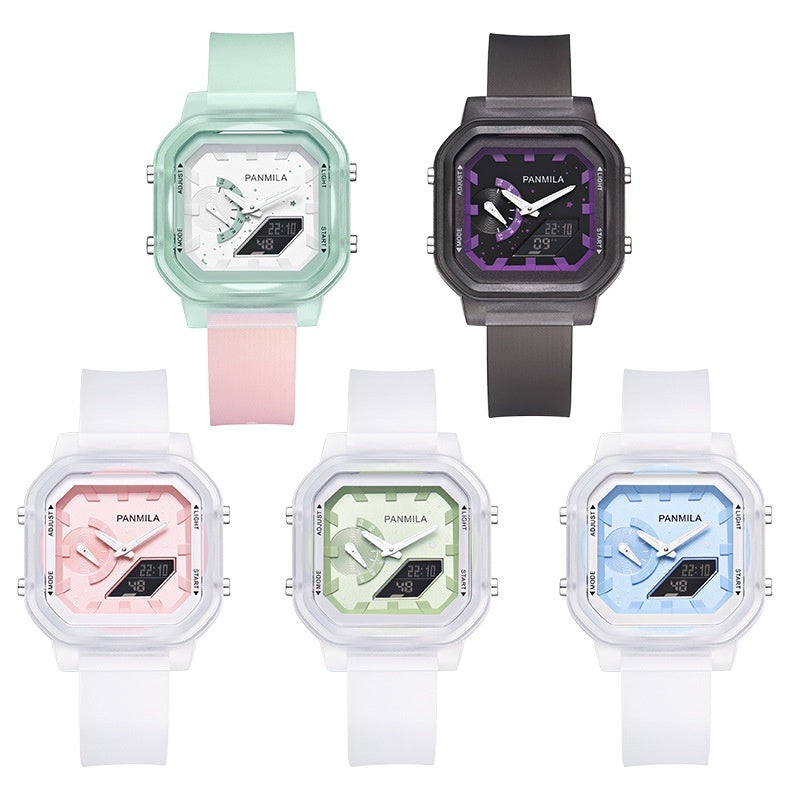 Multifunctional Student Electronic Watch Luminous Casual Jelly Silicone Watch