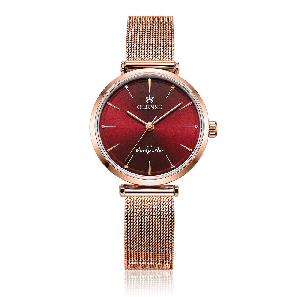 Ladies Watch Mesh Strap Stainless Steel Quartz