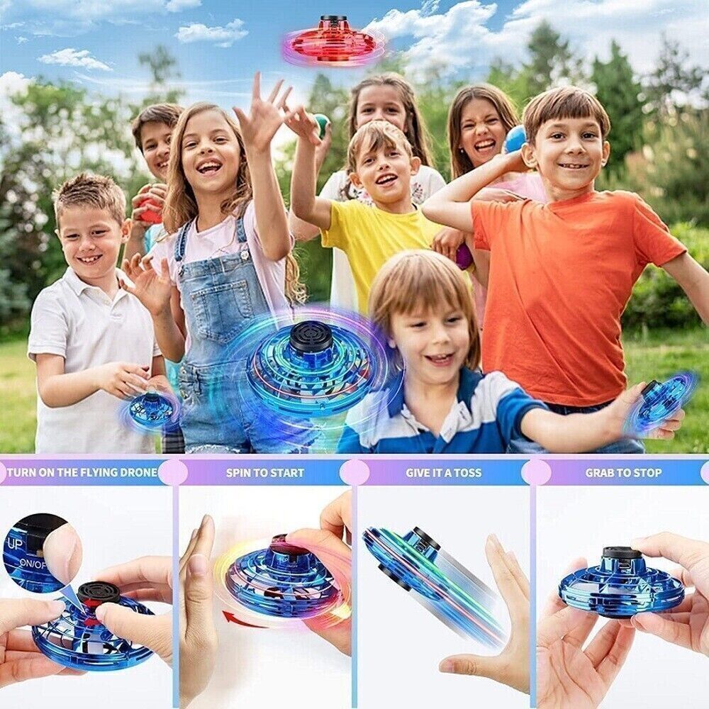 PRO Flying Ball Boomerang Fidget Spinner Toy Mini Drone Boy Girl Gifts Hover Orb