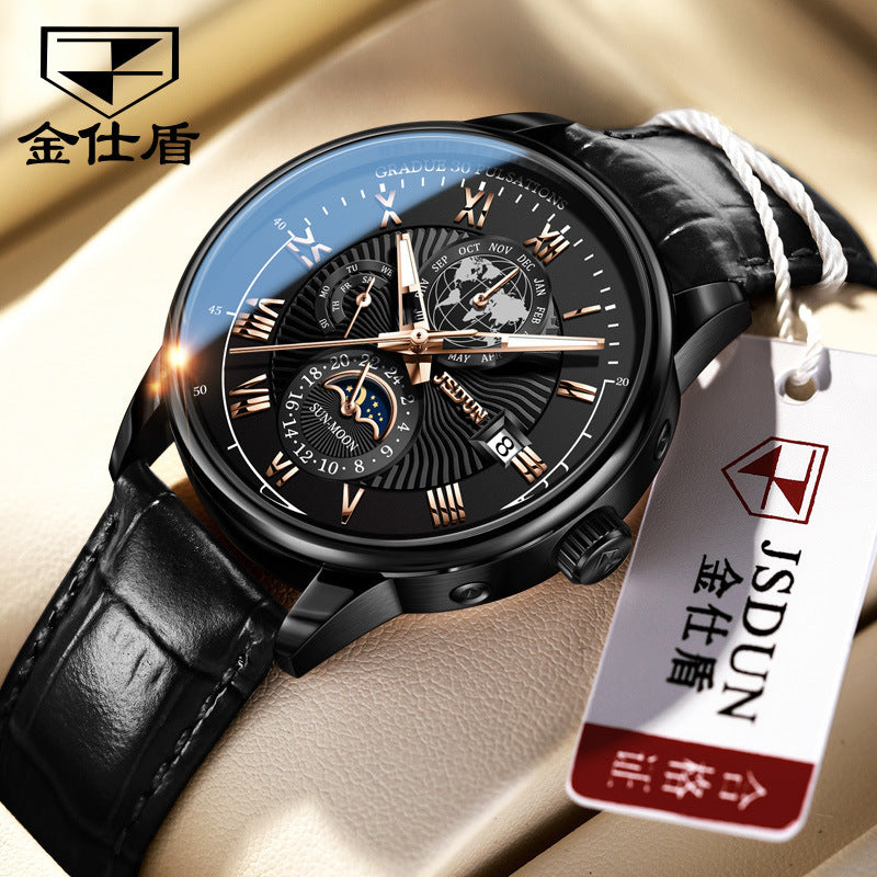 Automatic Mechanical Watch Three Eyes And Six Needles Fashion Trendy