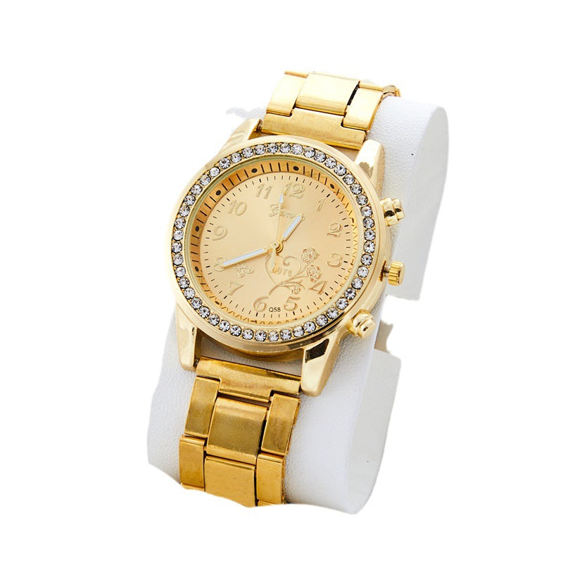 Butterfly Digital Quartz Diamond-embedded Watch