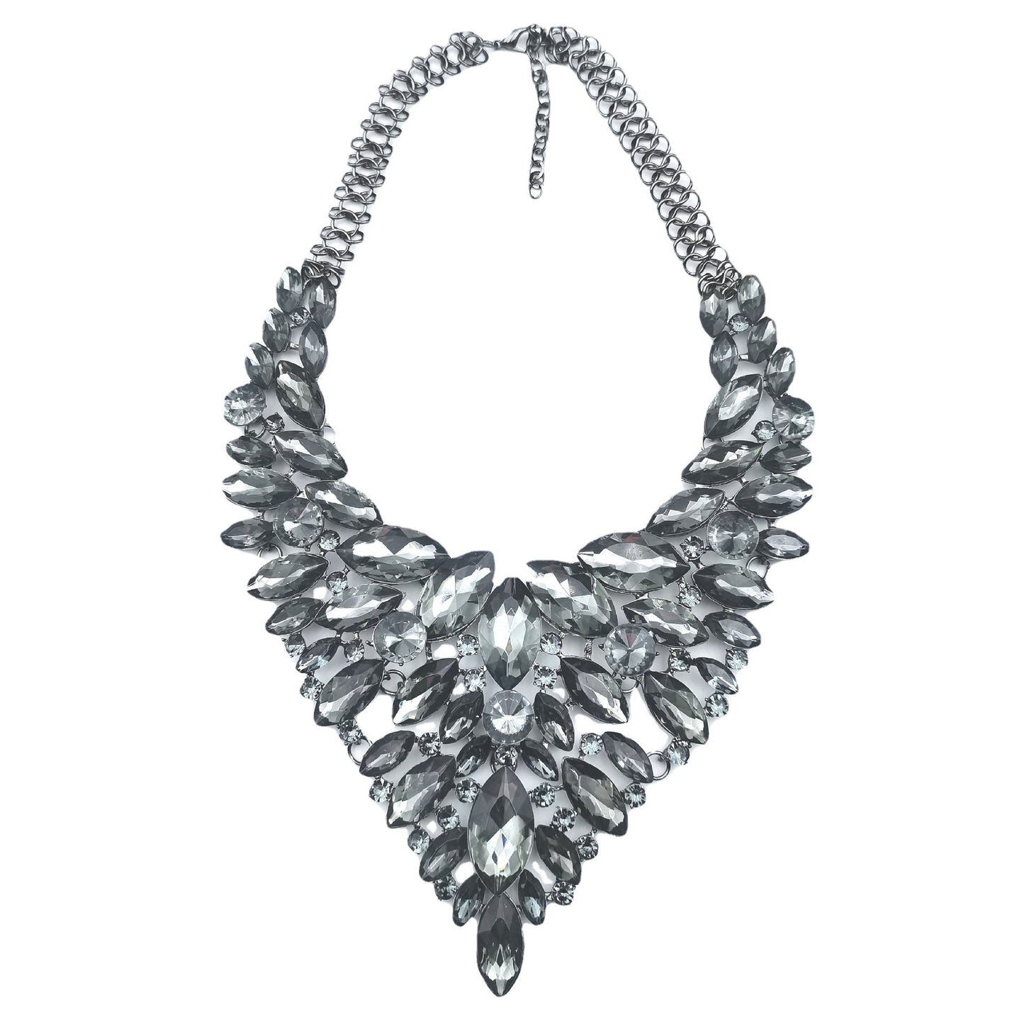 Full Diamond Exaggerated Rhinestone All-match Necklace