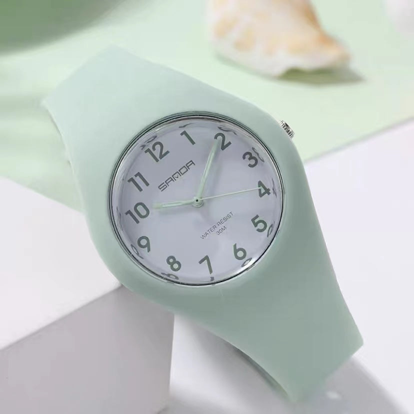 Simple Temperament Jelly Color Silicone Watch