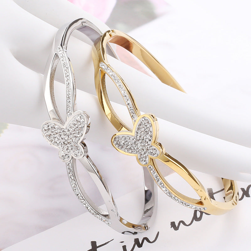 Women's Stainless Steel Three-dimensional Butterfly Bracelet