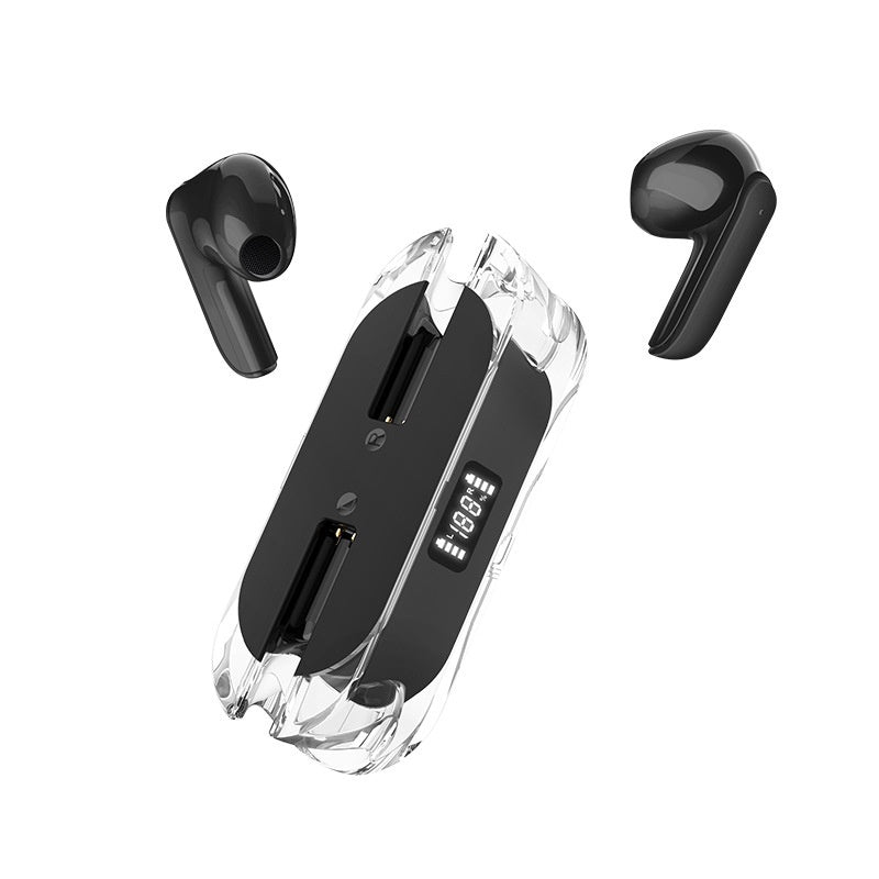 Transparent Bluetooth Headset Wireless Digital Display Bilateral Stereo