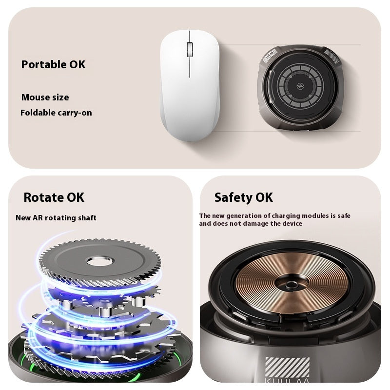 Mobile Phone Watch Headset Three-in-one Magnetic Rotating Wireless Charger