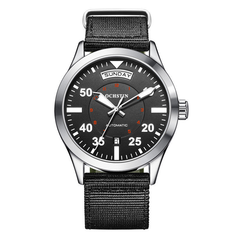 Automatic Mechanical Watch Waterproof Nylon Watch