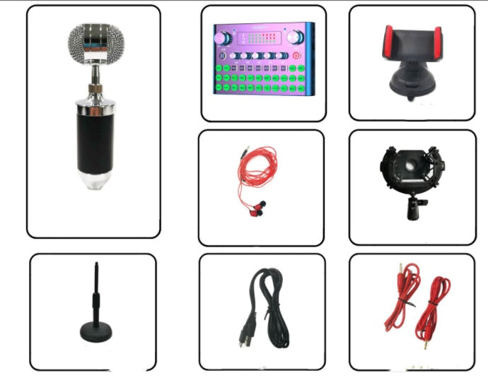 F007plus Special Live Broadcast Equipment, Sound Card, Mobile Phone, Computer, Universal Internet Celebrity Singing And Microphone Equipment