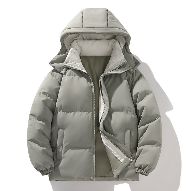 Coat Down Cotton Short Fake Two-piece Hooded Couple Wear Thickened