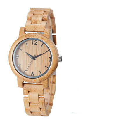 Carbonized Bamboo Digital Face Ladies Quartz Watch