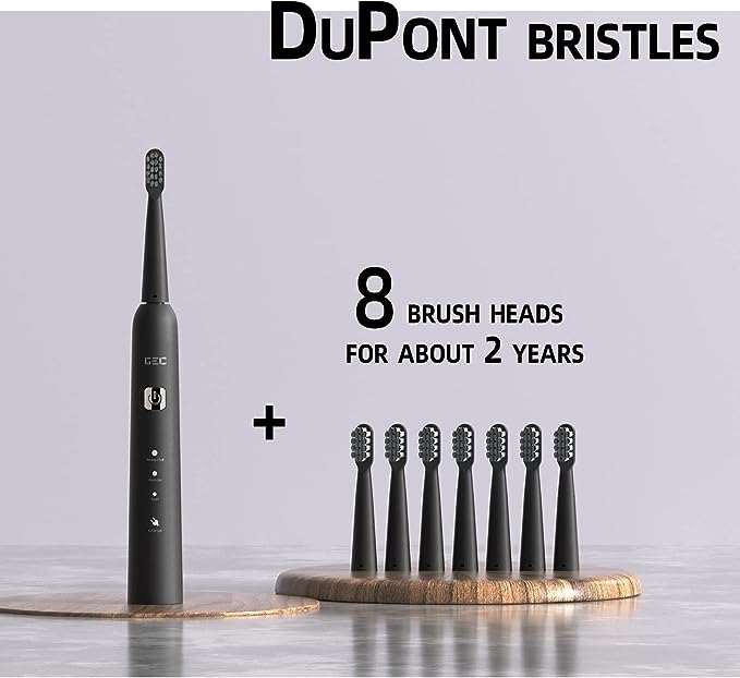 Electric Toothbrush For Adults,8 Brush Heads Toothbrush With 40000 VPM,Charge Once Last For 365 Days,6 HIGH-Performance Brushing Modes,Electric Toothbrush