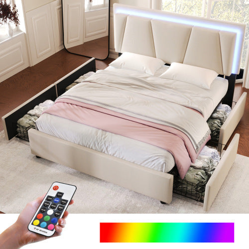 Wooden Storage Bed Bed Frame   Size 140cmx200cm