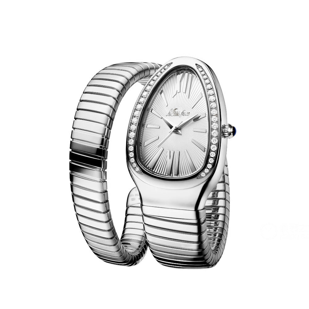 Women's Stainless Steel Diamond Serpentine Watch