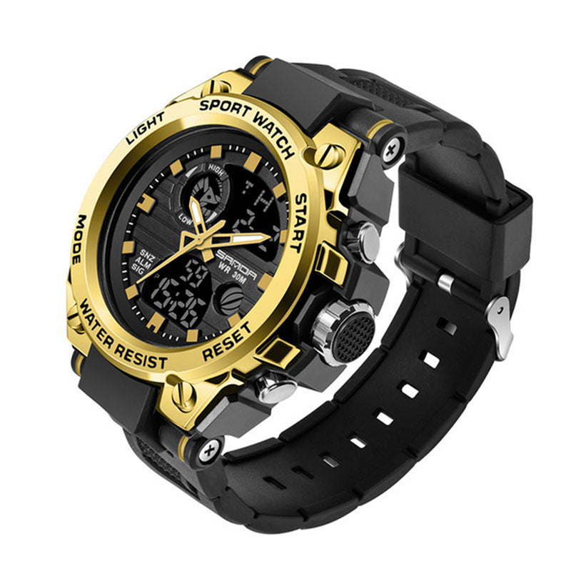 Outdoor Sports Dual Display Movement Multi-kinetic Energy Electronic Watch