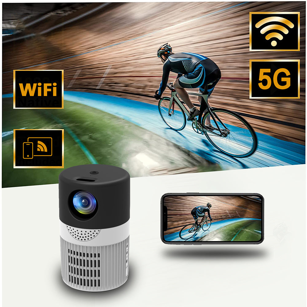 YT400 Home HD Projector 5G WIFI Connection 40 ANSI Mini Portable 480X360 Wireless Same Screen Phone Projection