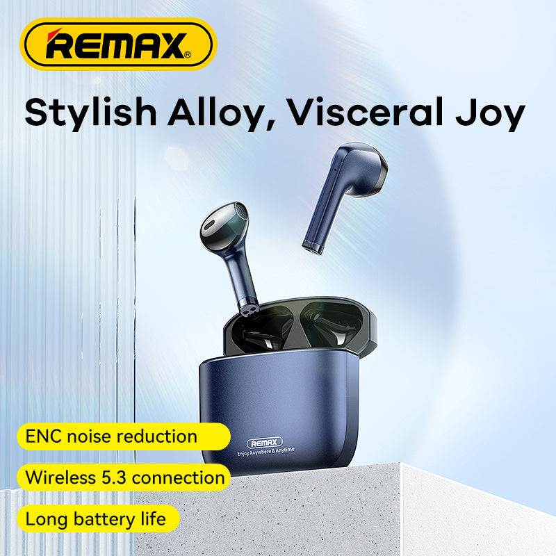 REMAX AlloyBuds 1 Black Iron Alloy True Wireless Music Call Earphones