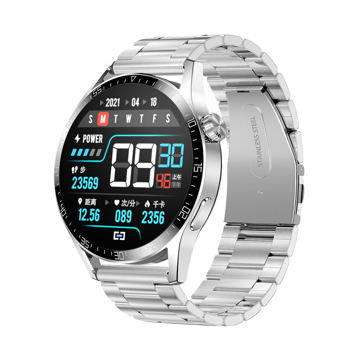 Smart Talking Full Circle Heart Rate Blood Pressure Monitoring Bluetooth Watch