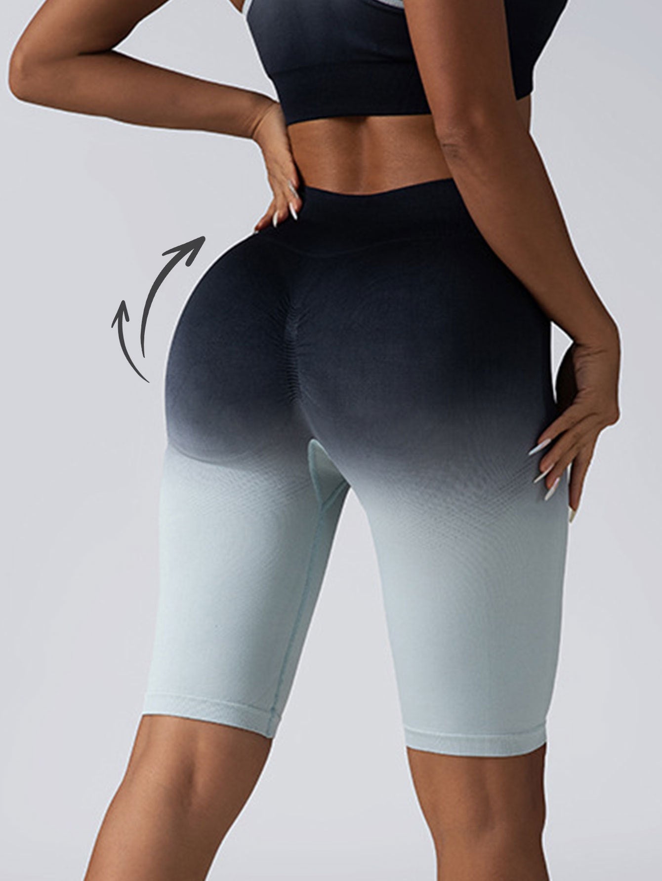 2 Pack Workout Shorts For Women Scrunch Butt Lifting High Waisted Yoga Gym Seamless Booty Biker Shorts