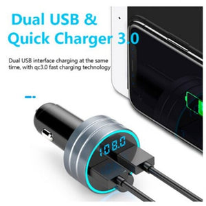 Bluetooth Transmitter Receiver Dual Usb Multifunction Car Charger