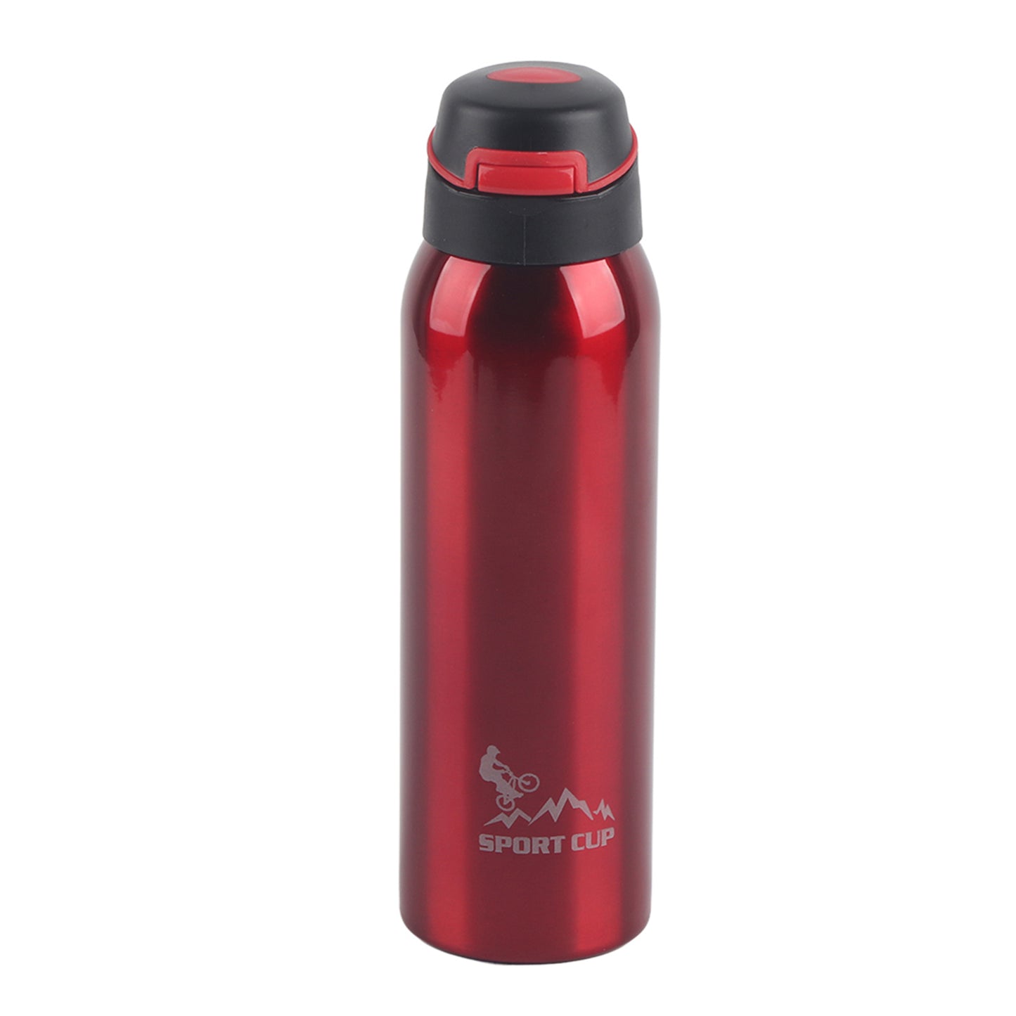 500ml Stainless Steel Bottle Vacuum Insulated Straw Cup Mug Sport Water Bottle (Red)