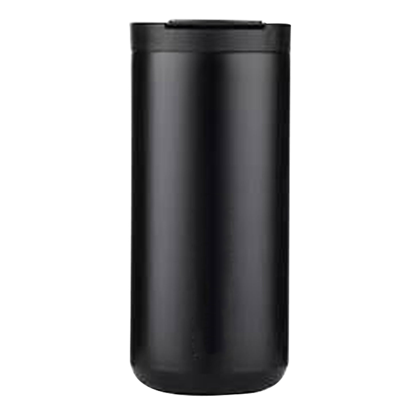 Metal Coffee Mug 400ml Safe Stainless Steel Straw Design Simple Modern Insulated Tumbler for Camping Travel Car Black