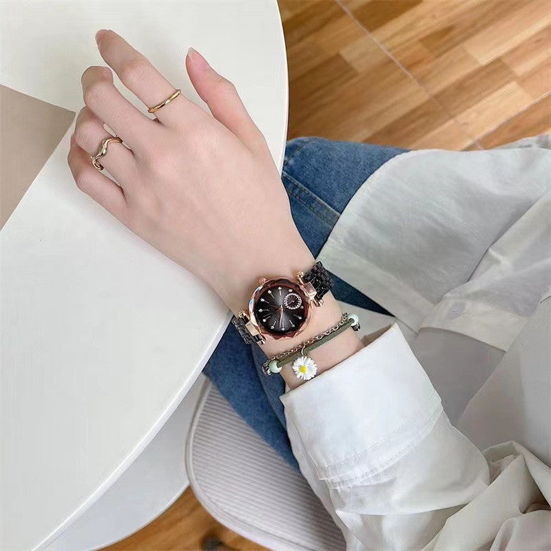 Fashion Steel Band Waterproof Watch Ladies