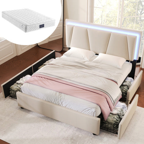 Wooden Storage Bed Bed Frame   Size 140cmx200cm