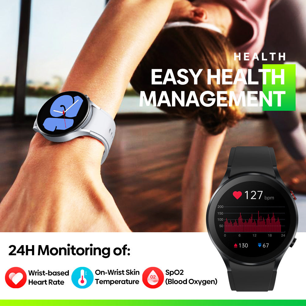 Bluetooth Call Thermometer Blood Oxygen Heart Rate Customized Multi Dial Smart Watch