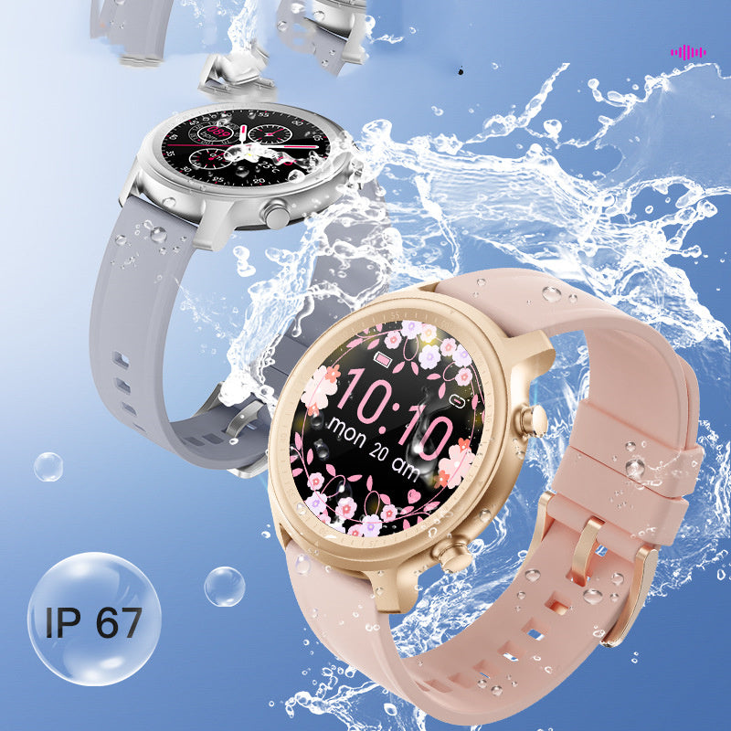 Round Watch Bluetooth Call Sports Waterproof Blood Pressure Blood Oxygen Multi-dial