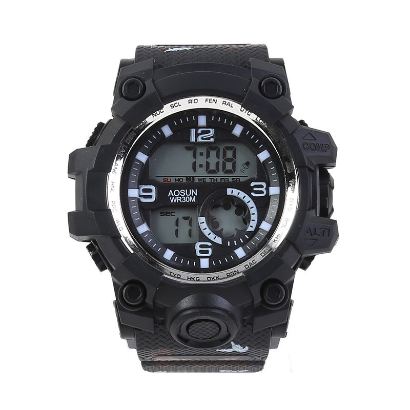 Round Female Watch Korean Style Simple Waterproof Sports Electronic