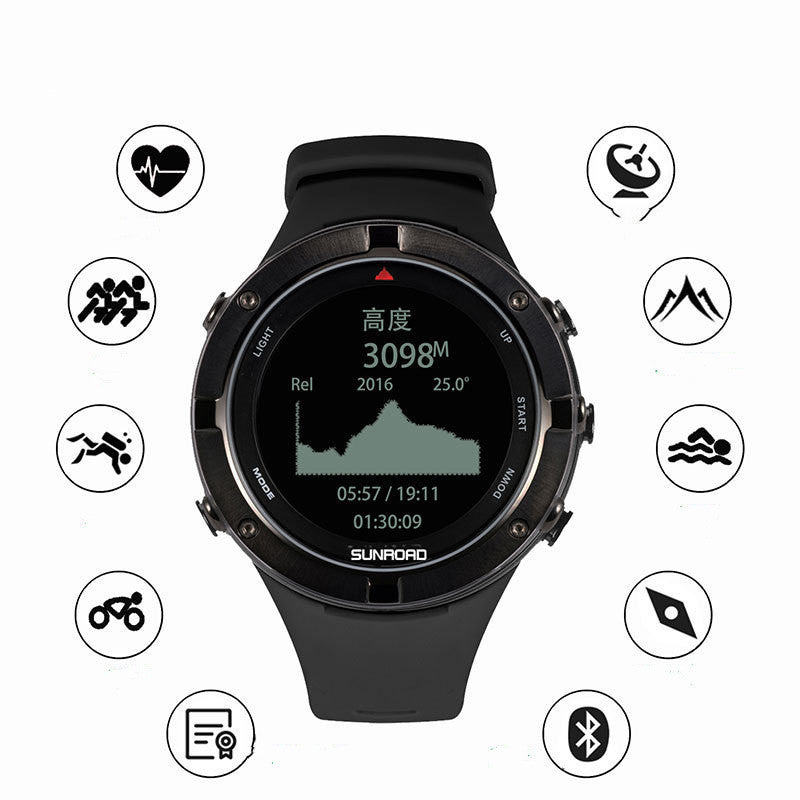 Sports Watch Compass Altitude Barometer Temperature