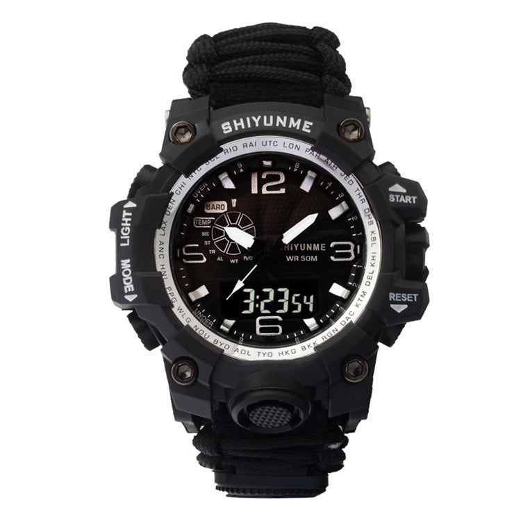 Sports Nylon Braided Rope Watch With Compass