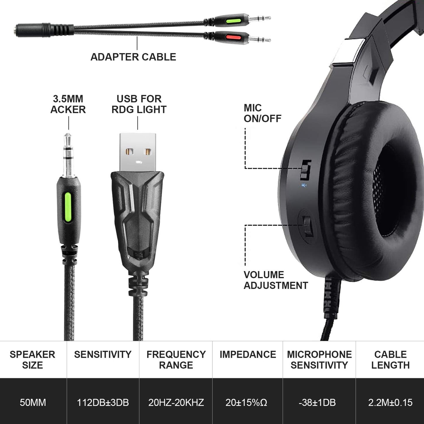 Headset Computer Gaming Headset With Microphone