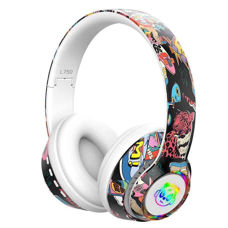 Graffiti Wireless Bluetooth Headset Mobile Phone Wireless Sports Gaming Headset