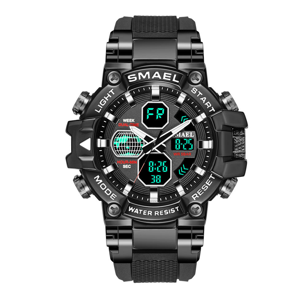 Brand Men's Sports Fashion Fitness Watch Dual