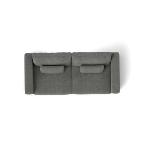 83  Modern Sofa Couches For Living Room, 3 Seater Sofa, Upholstered Compressed Cushions   Detachable Cover,Pewter