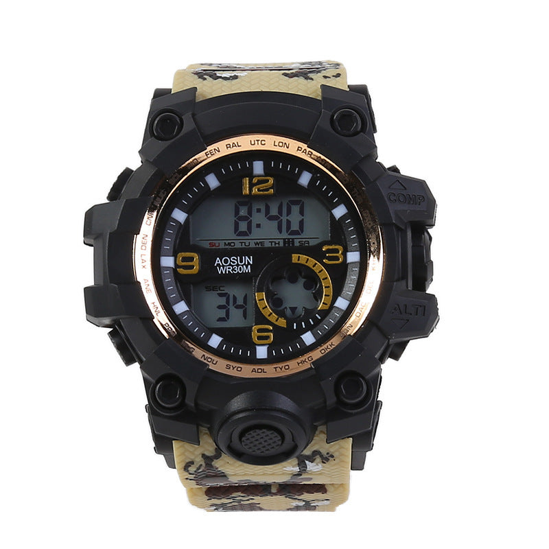 Round Female Watch Korean Style Simple Waterproof Sports Electronic