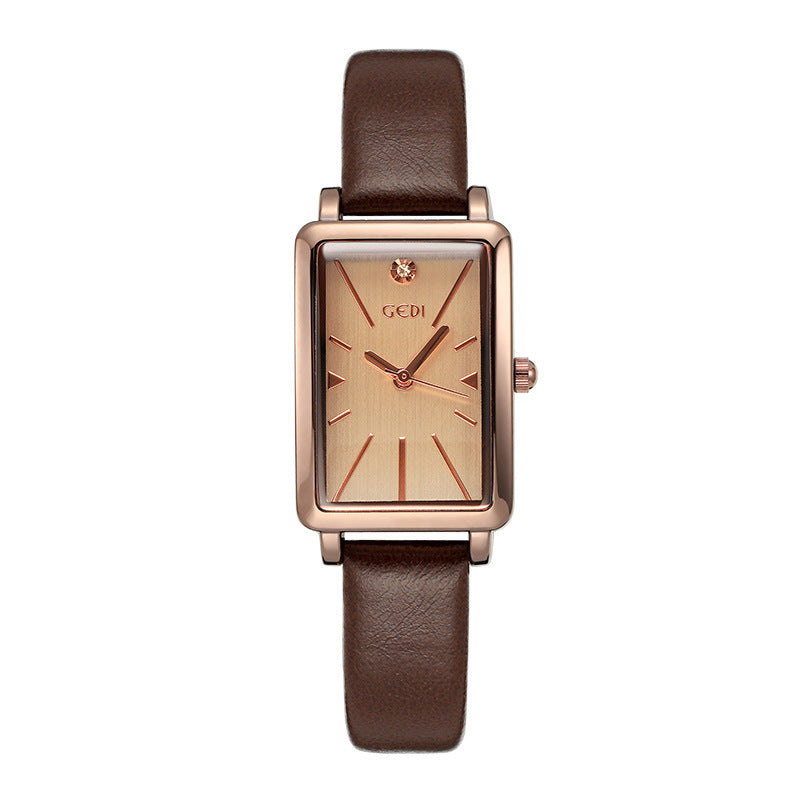 Retro Style Small Square Plate Women's Watch