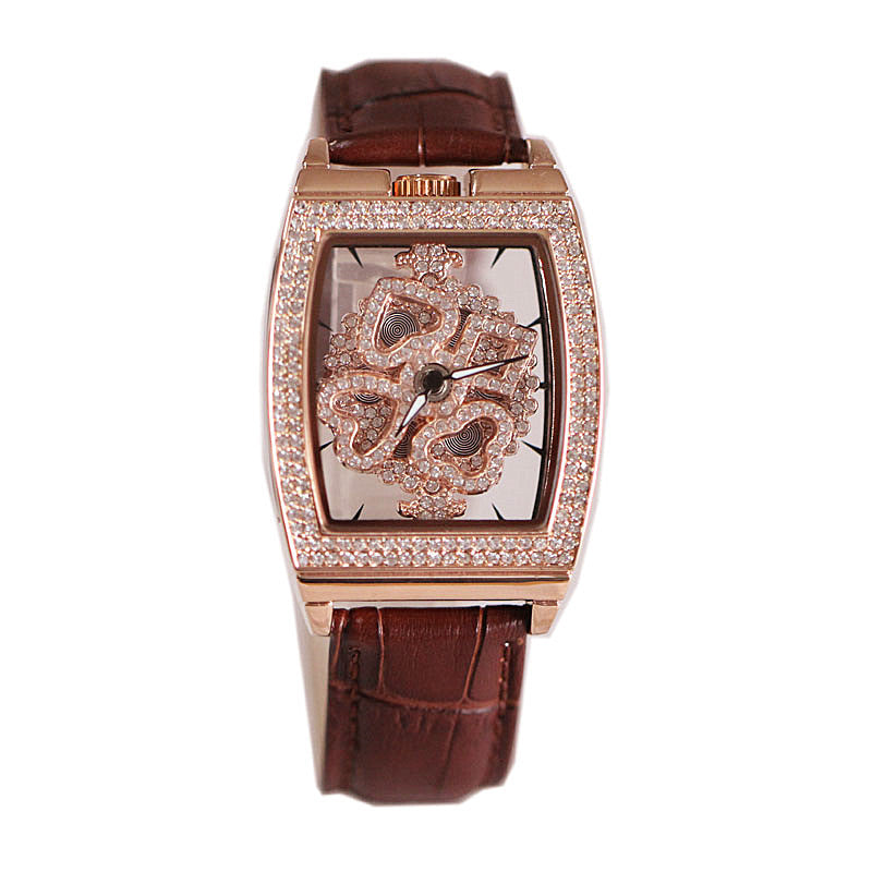 Ladies Fashion Waterproof Flower Diamond Watch