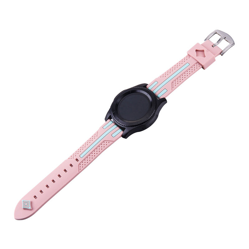 Smart Dual Color Silicone Stripe Strap