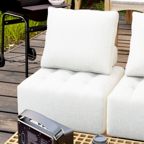 Outdoor Modular Sofa Aluminium Structure Support Cushions And Cushion Covers Detachable Fade Resistant Sofa Cover Included Beige - Price - Based On A Single Piece - 2 Units