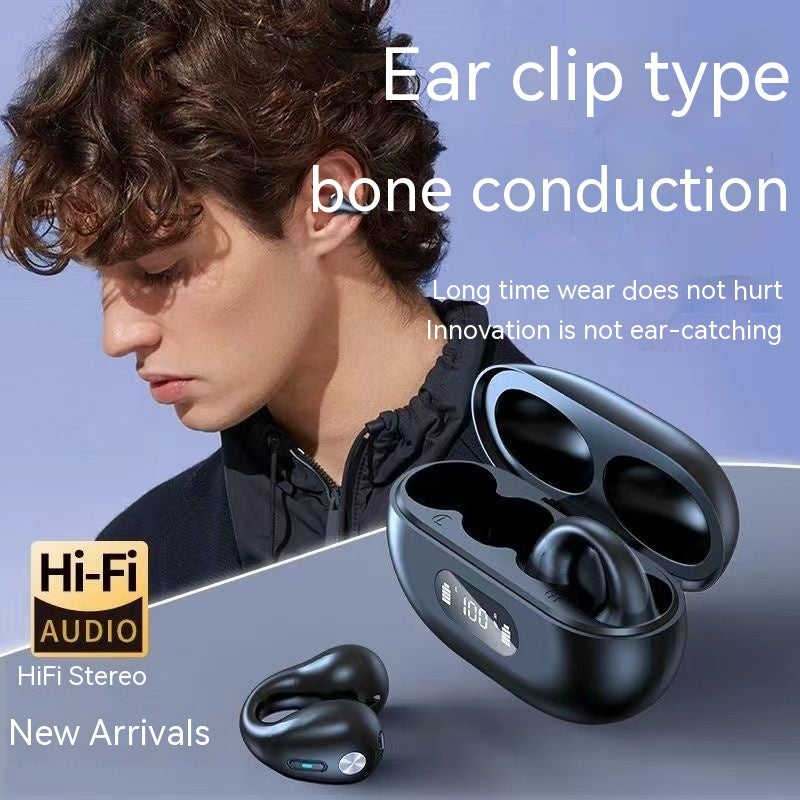 Non-in-ear Clip Wireless Bluetooth Headset Noise Reduction Air Conduction Clip Sports