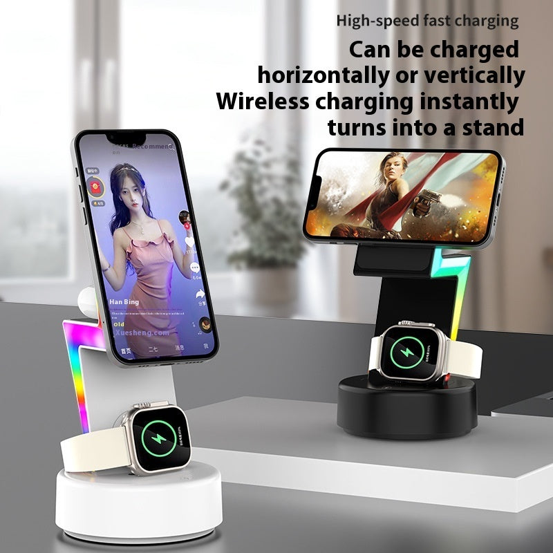 Lightning Three-in-one Mobile Phone Watch Headset Wireless Charger