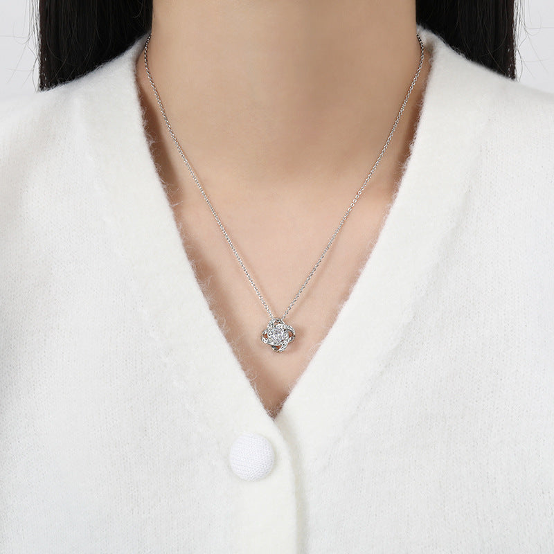 Heart Of Eternity Pendant Clavicle Chain Necklace