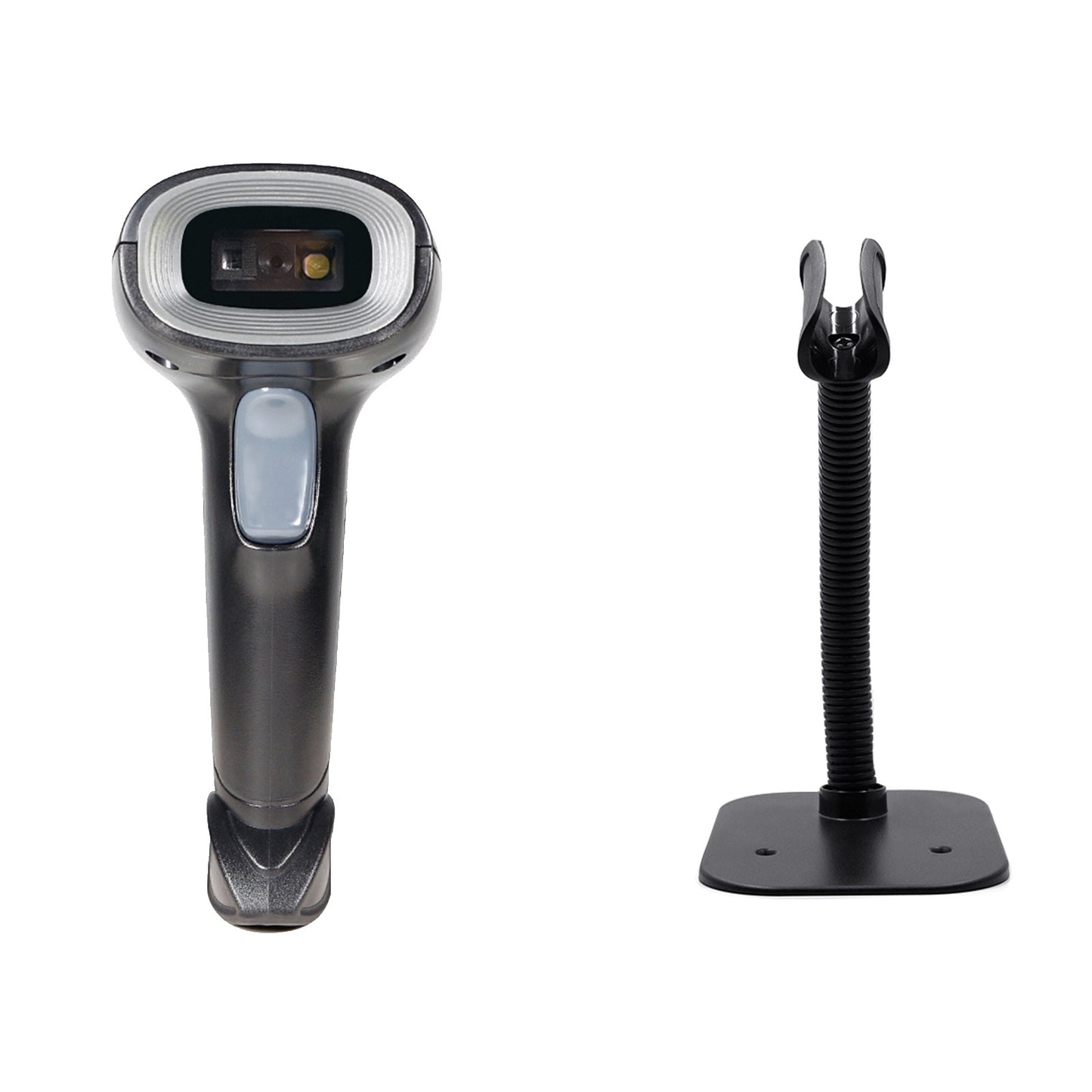 Barcode Scanner USB Connection Wired 1D 2D Barcode Scanning Reader with Stand for Market Warehouse Library