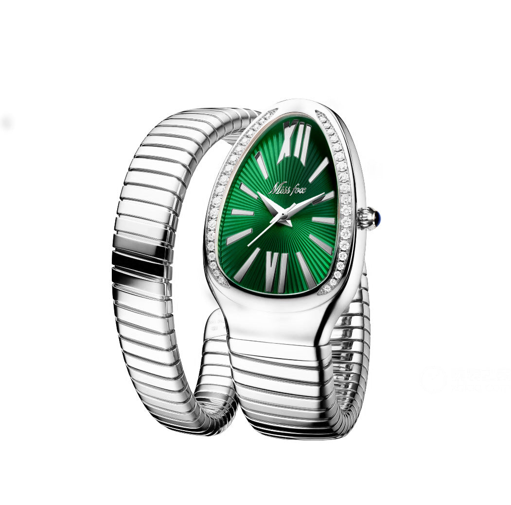 Women's Stainless Steel Diamond Serpentine Watch