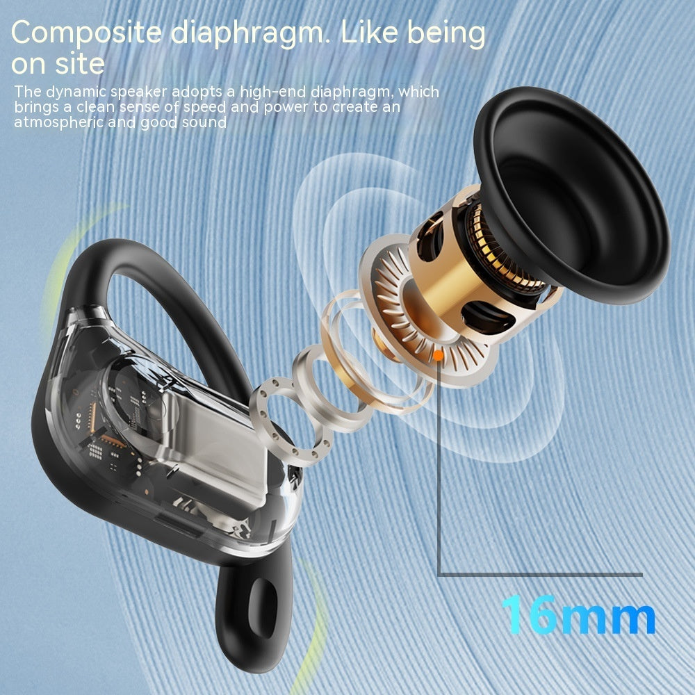 Ear-mounted Bluetooth Headset Long Endurance Bone Conduction Wireless Waterproof Ear